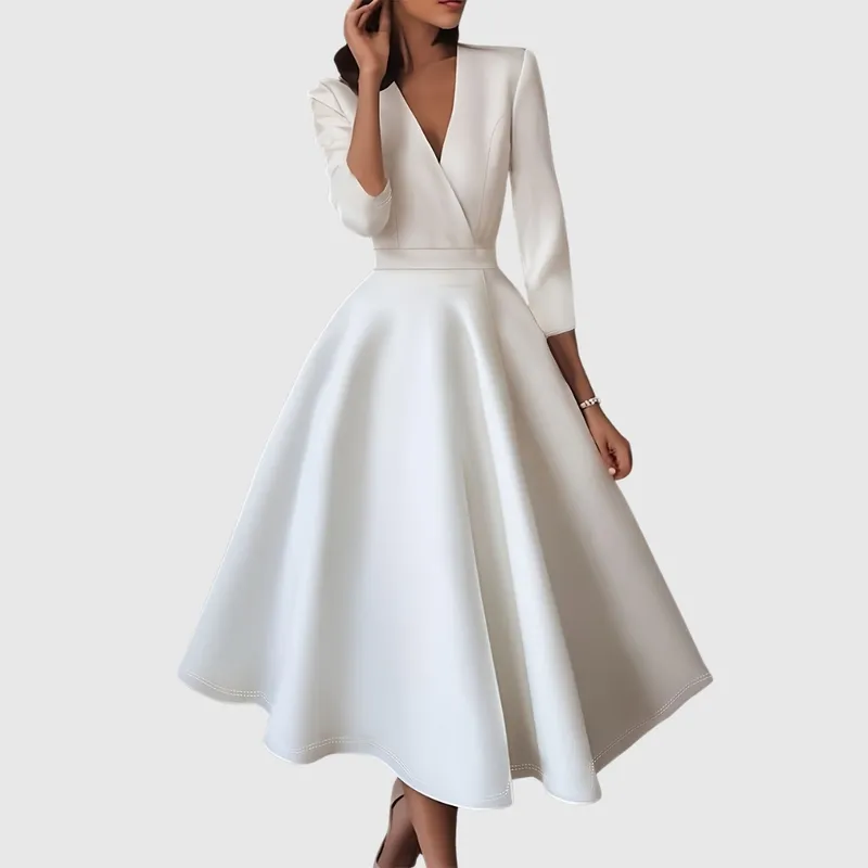 High-waisted Slim Fit Midi Dress