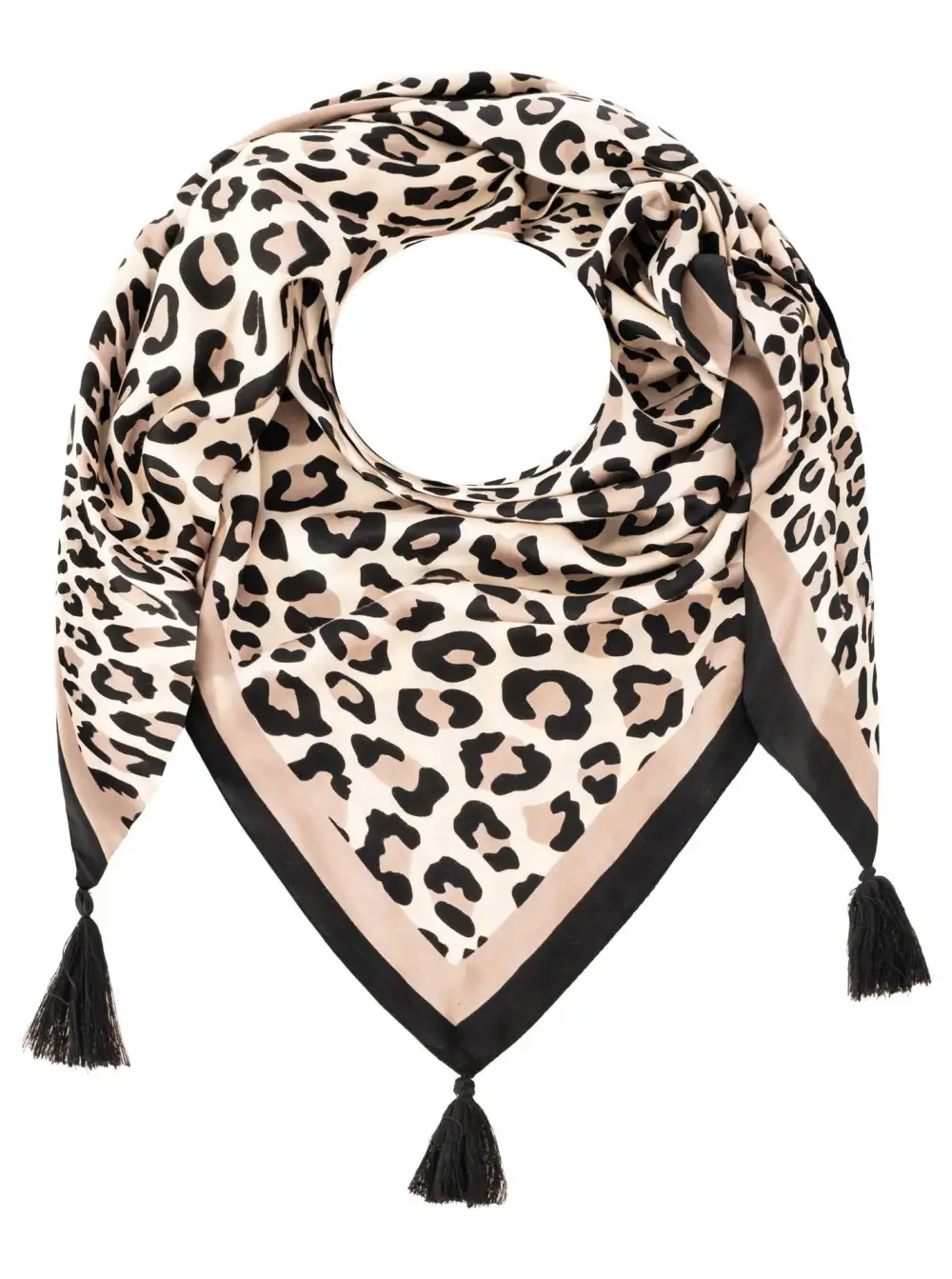 Textured Leopard Pattern Heart Pattern Fashion Scarf
