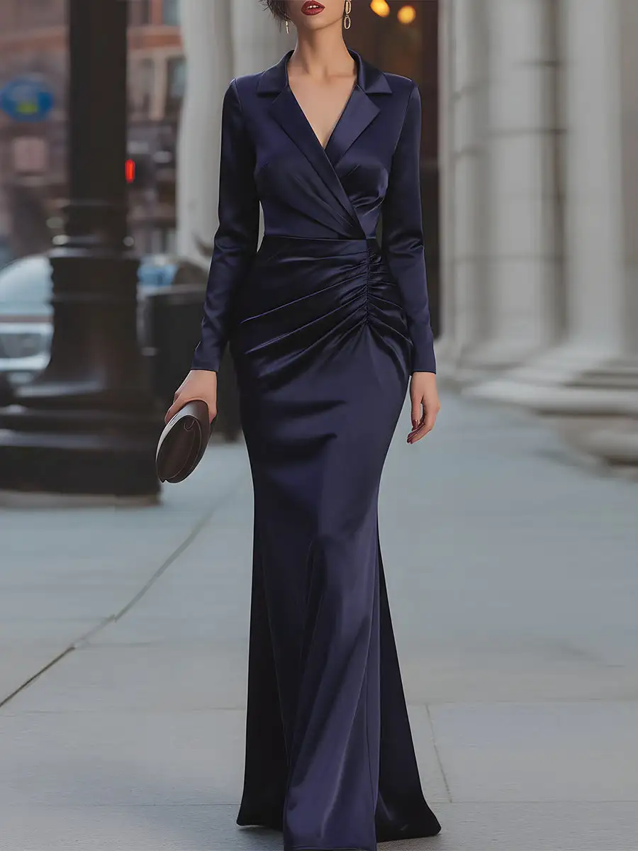 Pleated Long Maxi Dress