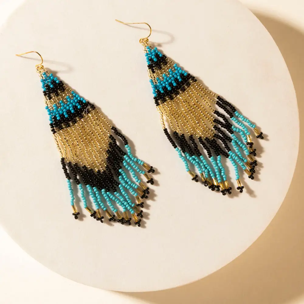 Detailed Classic Artful Fringe Earrings