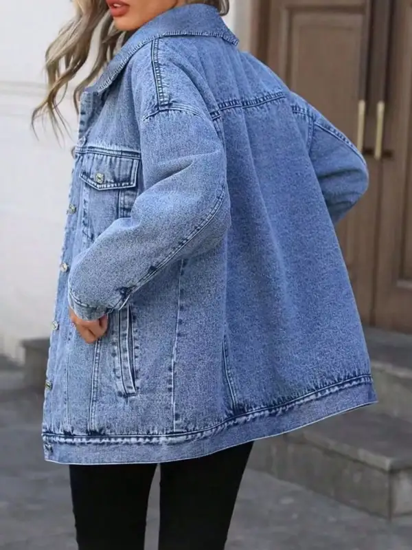 Washed Button Up Oversized Jacket