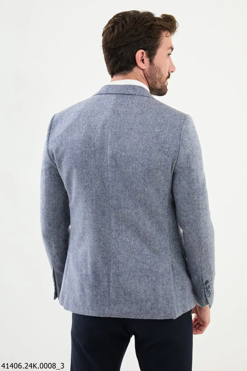Slim Fit Mixed Blazer