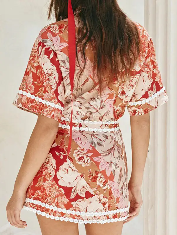 Linen Shirt Skirt Set
