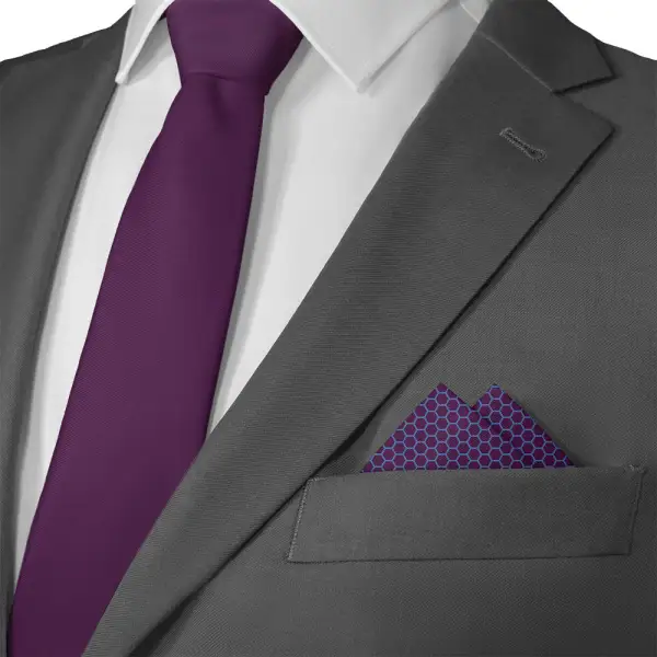 Formal Sharp Geometric Textured Pocket Square
