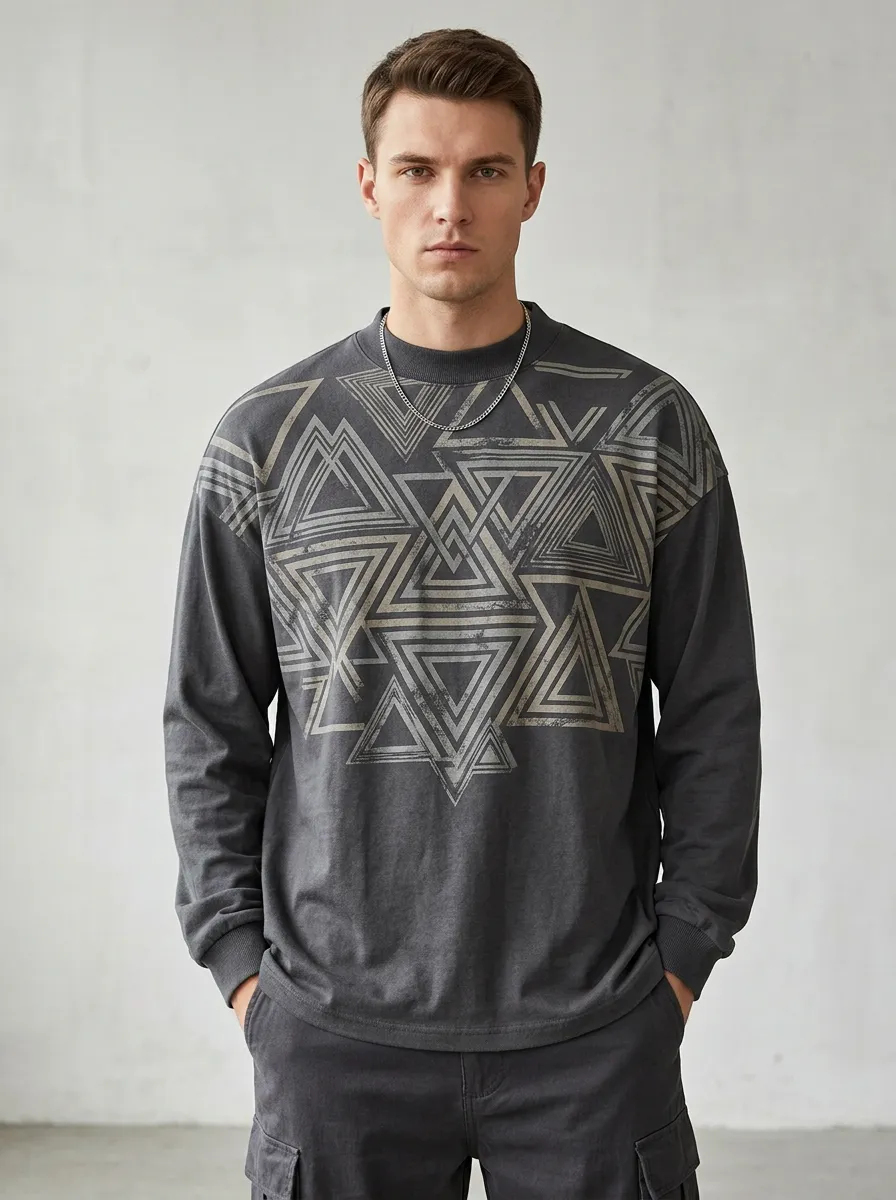 Men's Weekend Style Refined Look Long Sleeve Top