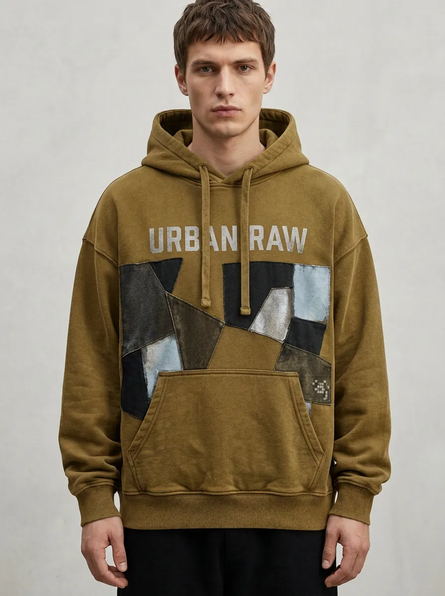Patchwork Men's Graphic Hoodie