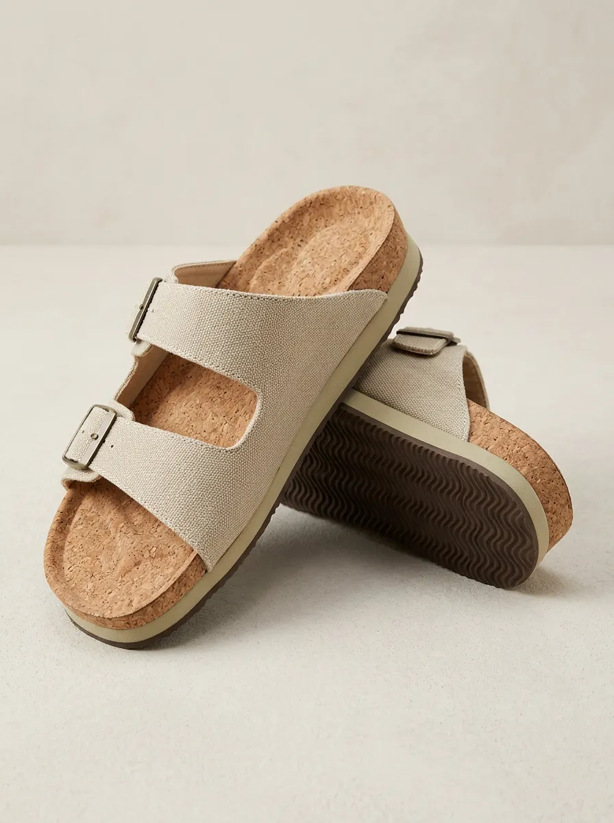 Men's Canvas Graphic Detail Casual Sandals