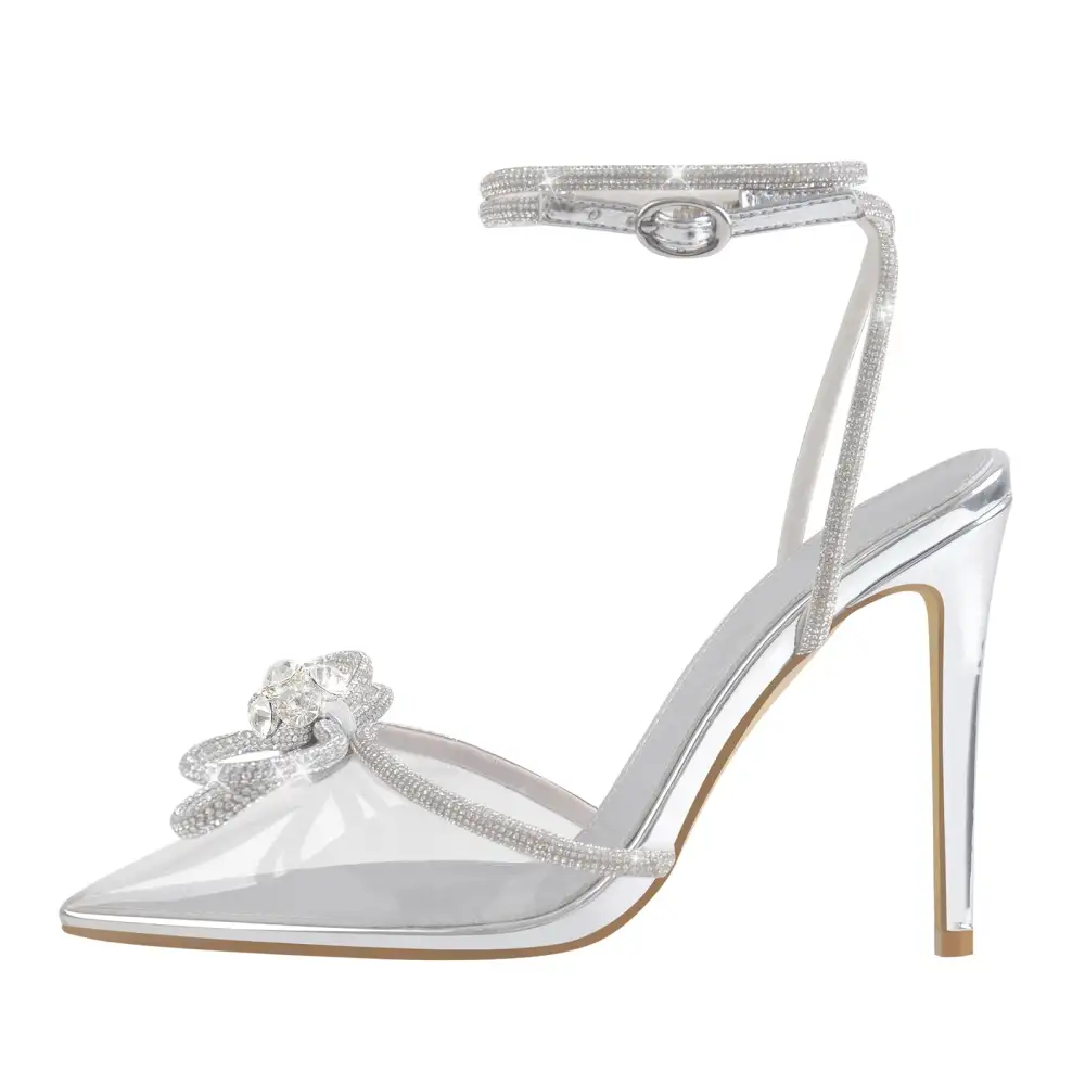 Elegant Rhinestone Pointed Toe Stiletto Pumps