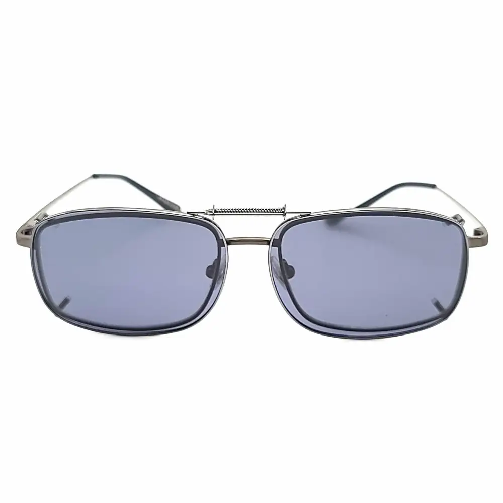 56mm Rectangular Polarized Clip-On Sunglasses for Plastic Frames
