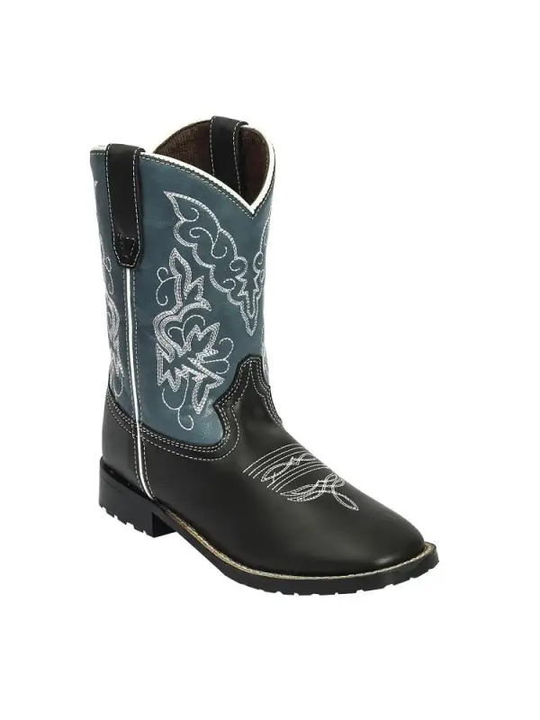 Vintage Inspired Pull On Men's Denim Boots