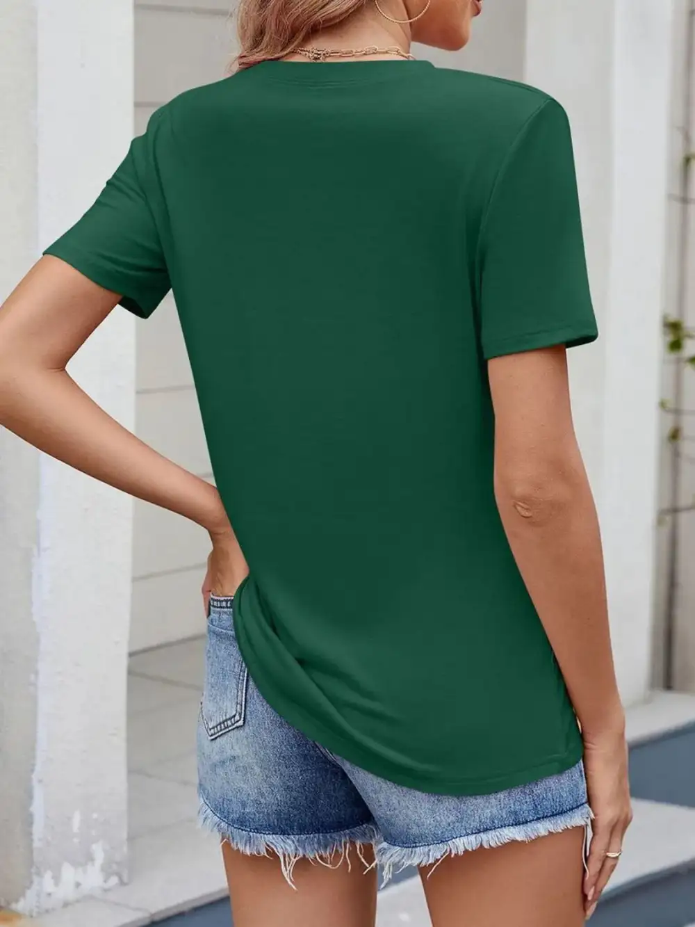 Relaxed Round Neck Short Sleeve T-Shirt