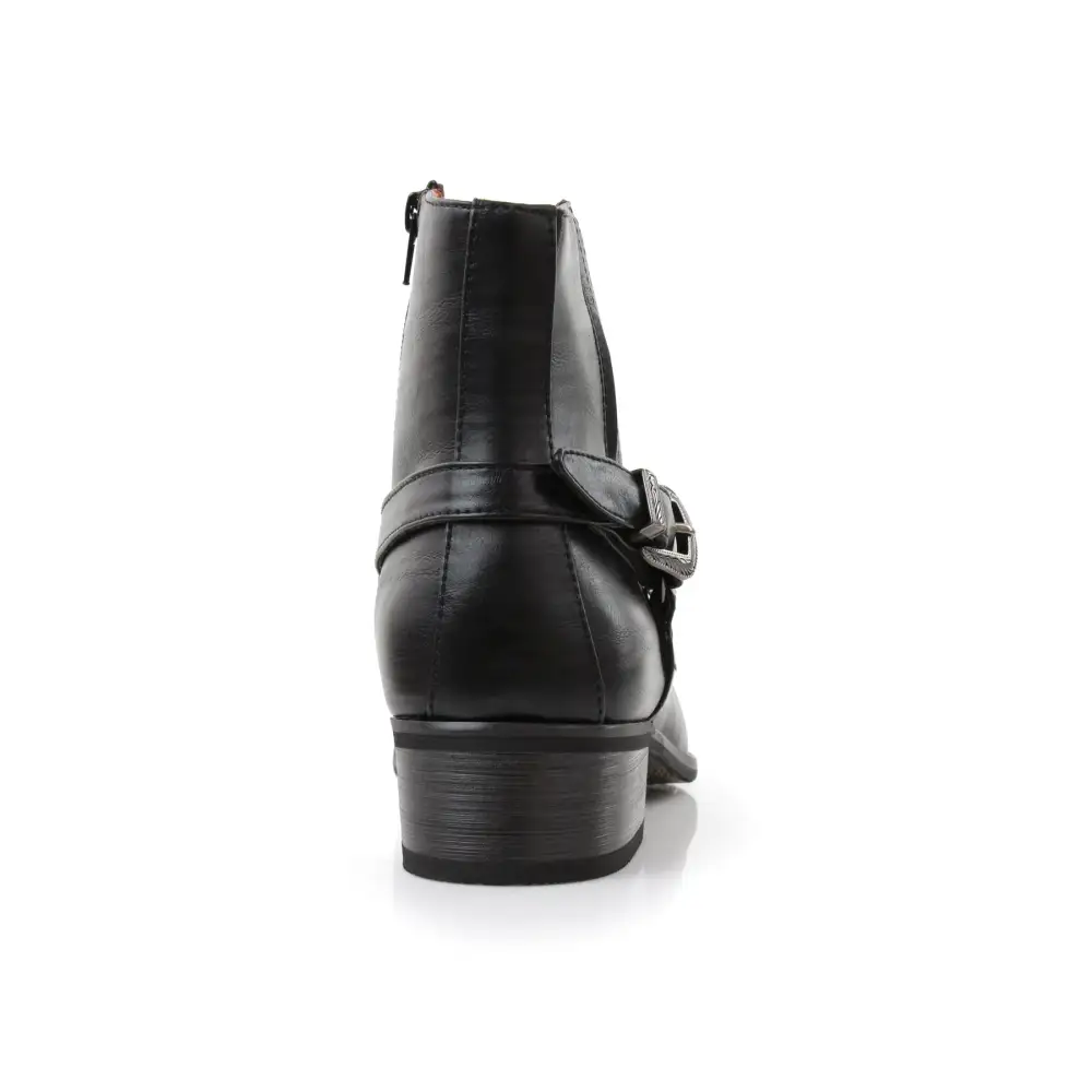 Suede Faux-Leather Pointed-Toe Chelsea Boots