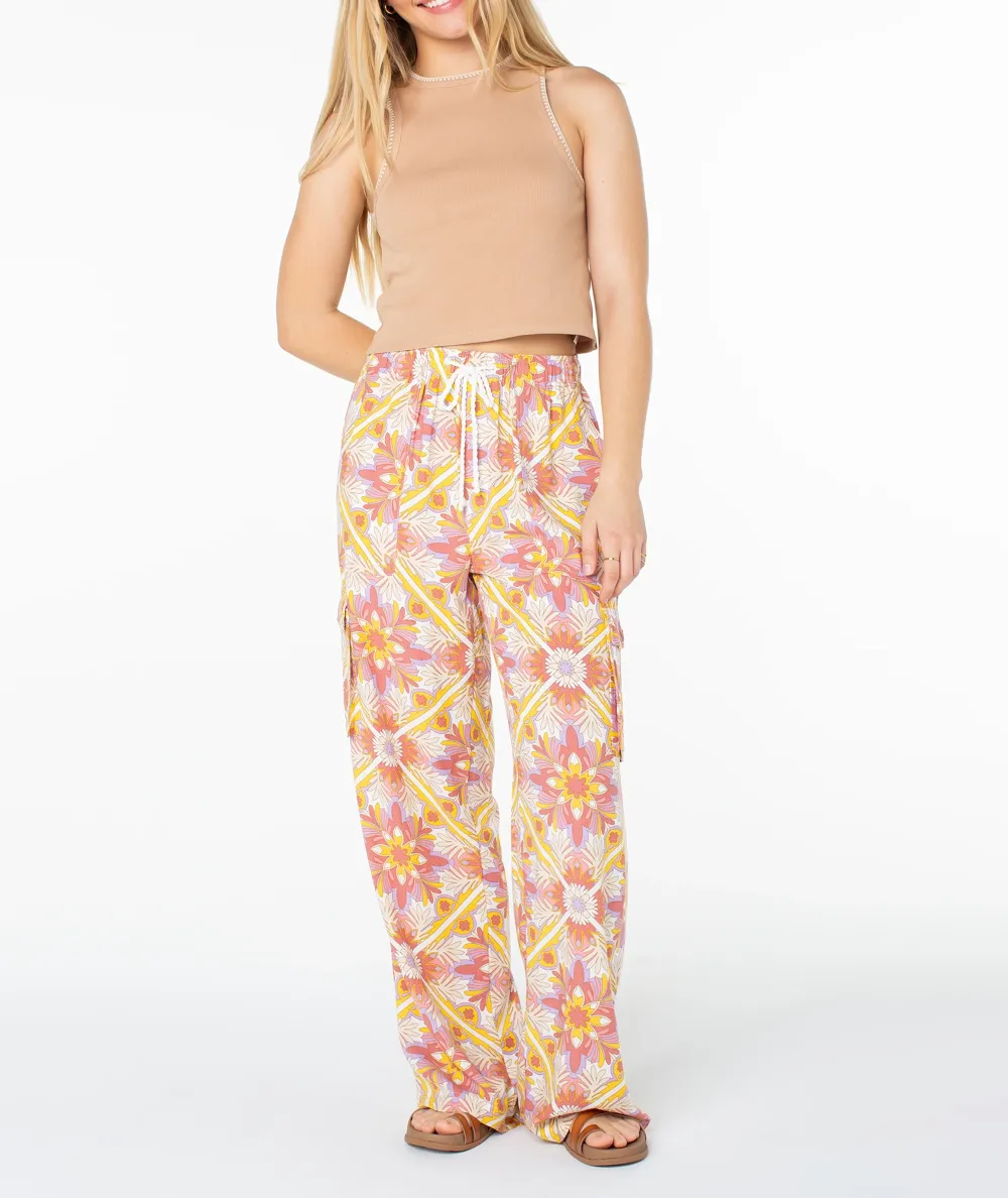 Stretch Waistband Drawstring Wide Pants