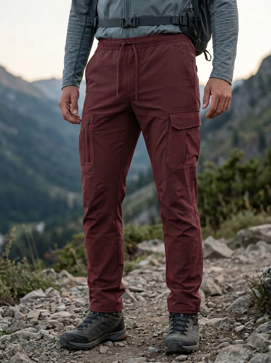 Men's Multi-Pocket Quick-Dry Flex-Knee Cargo Pants
