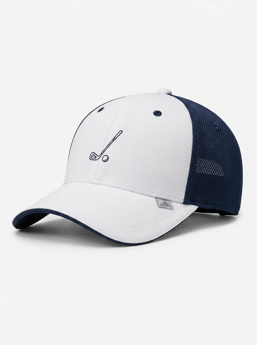 Unisex Golf Lover Club Ball Printed Mesh Cap