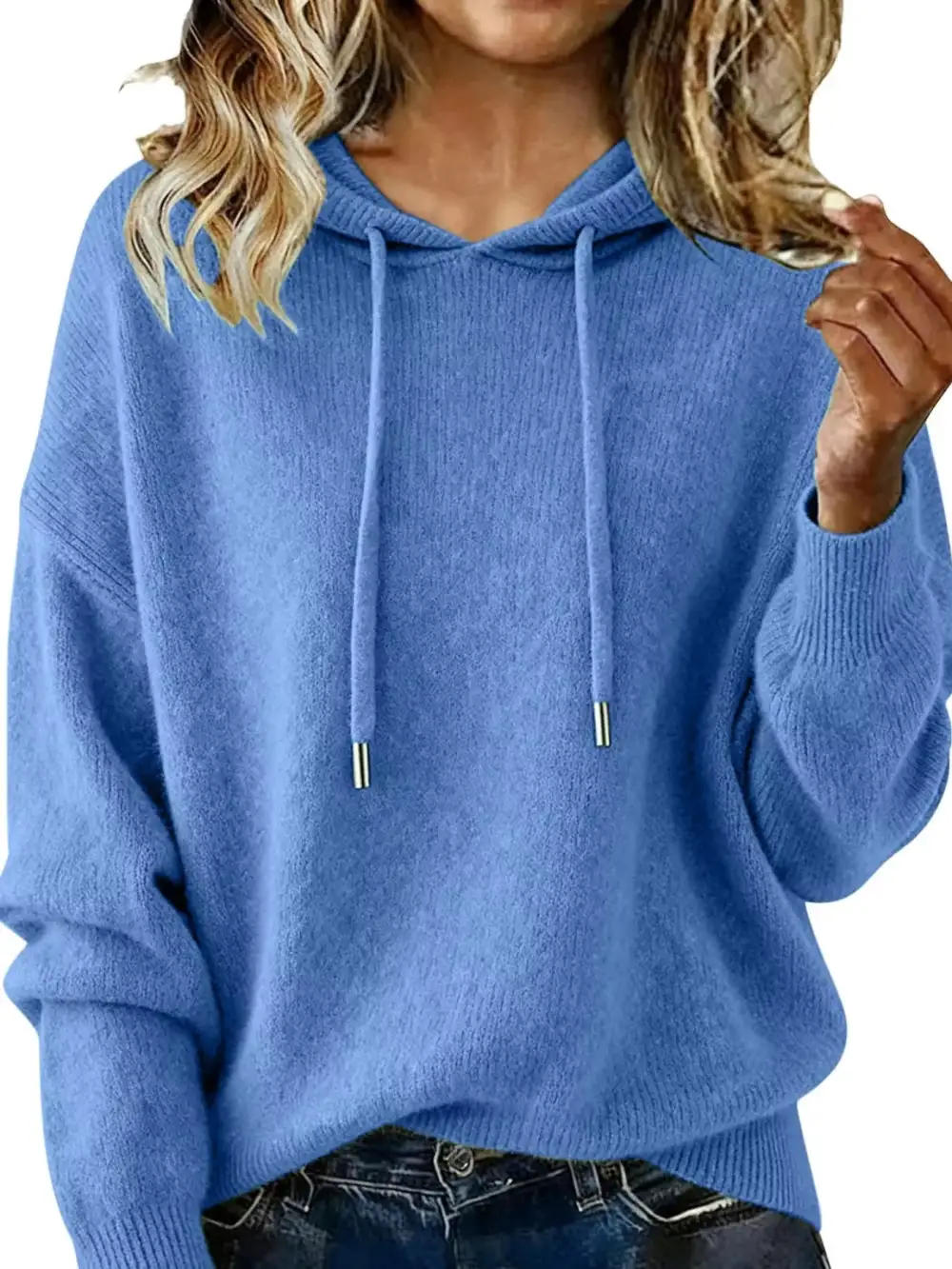 Modern Drawstring Long Sleeve Sweater