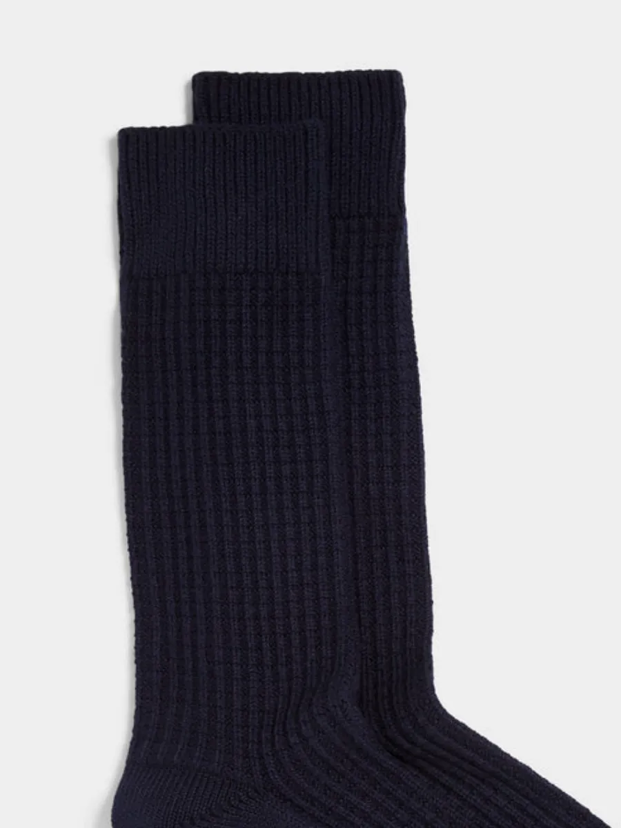 Casual Plain Waffle Socks