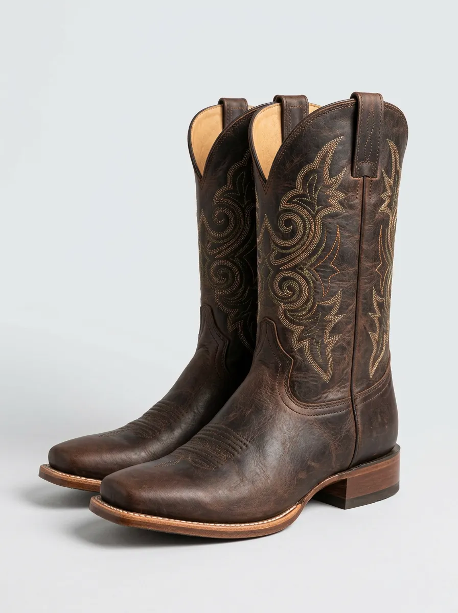 Country Road Embroidered Rodeo Style Men's Western Cowboy Boots