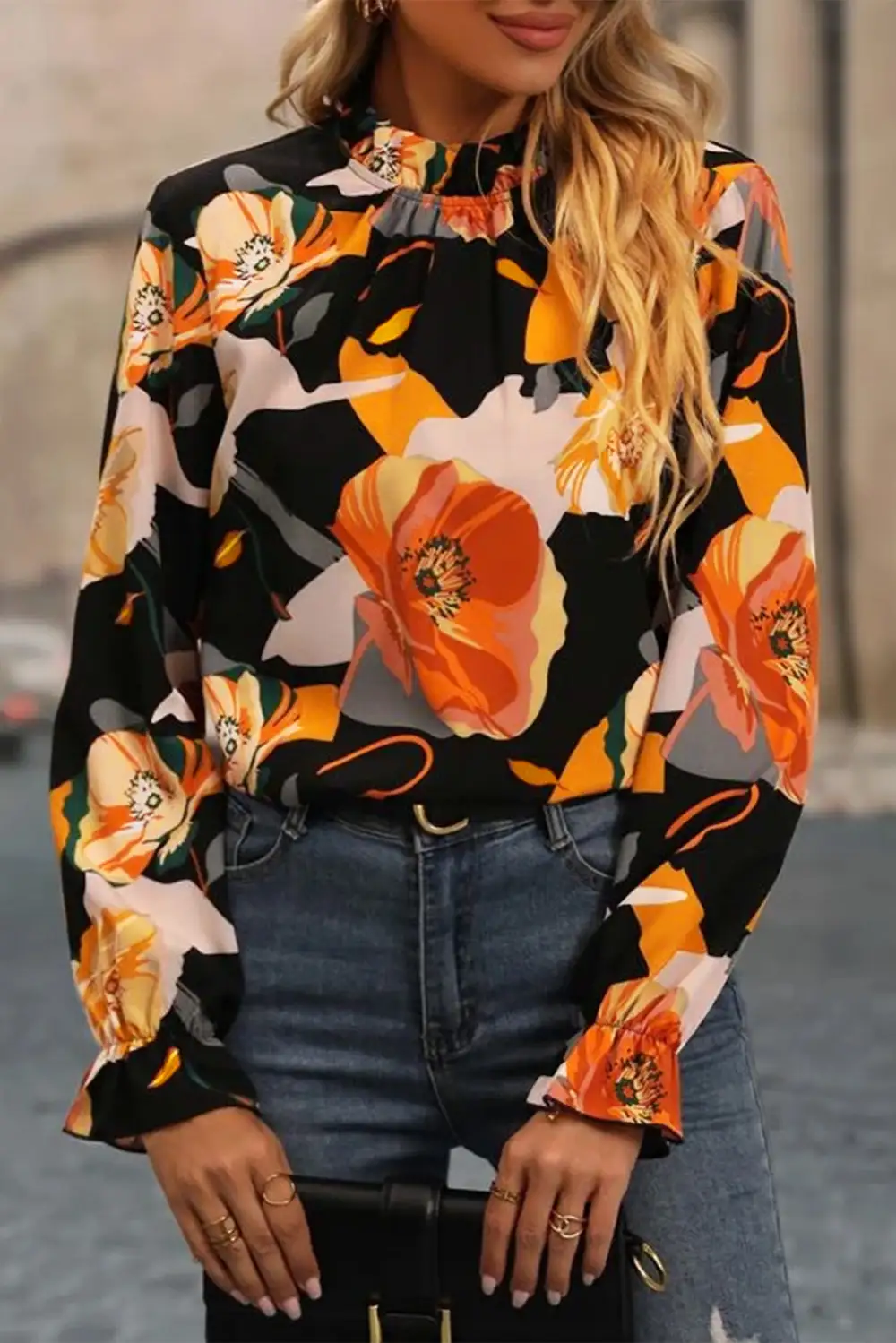 Soft Focus Floral Blouse