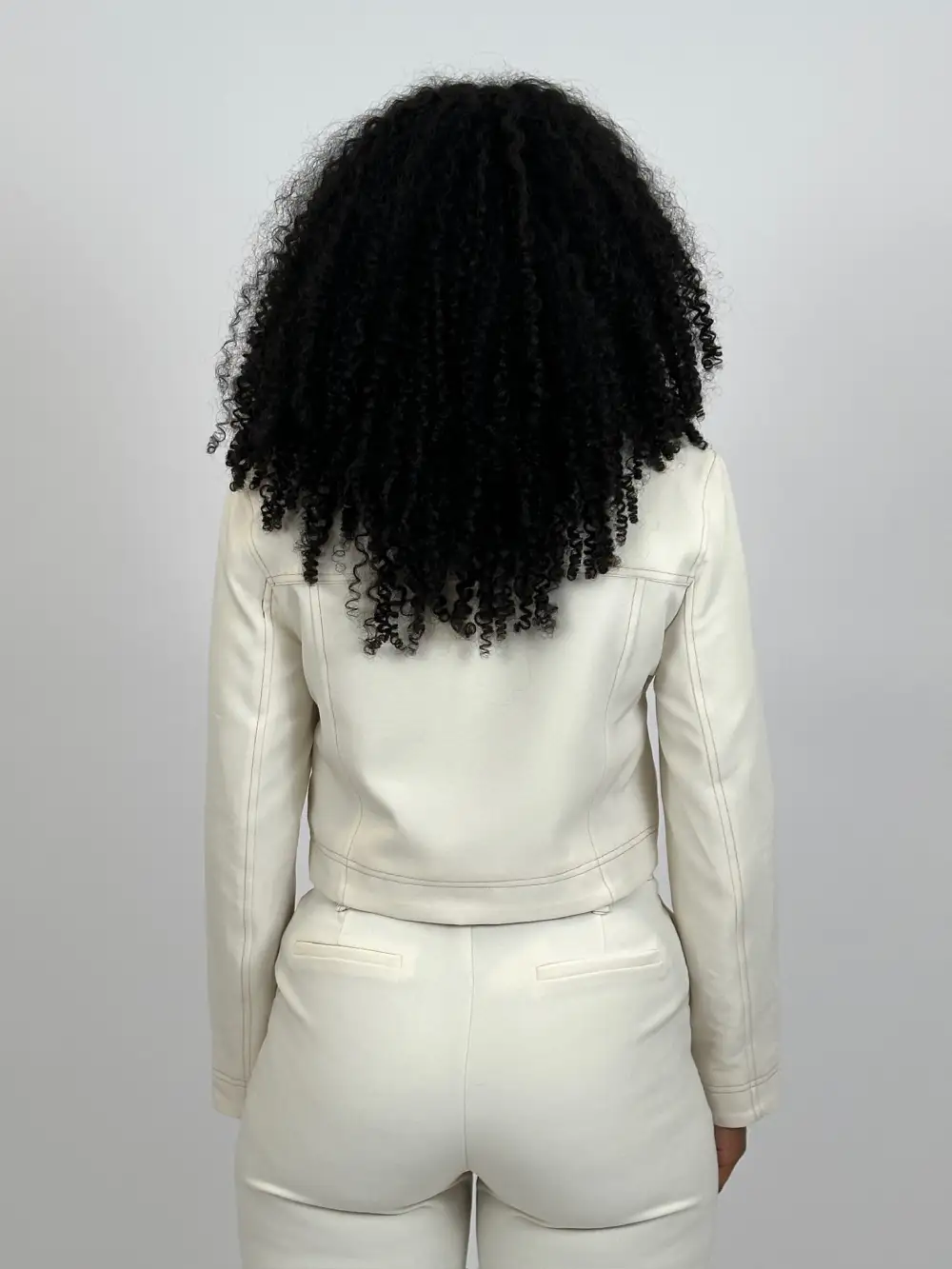 Tailored Zip Suit Leather Jacket