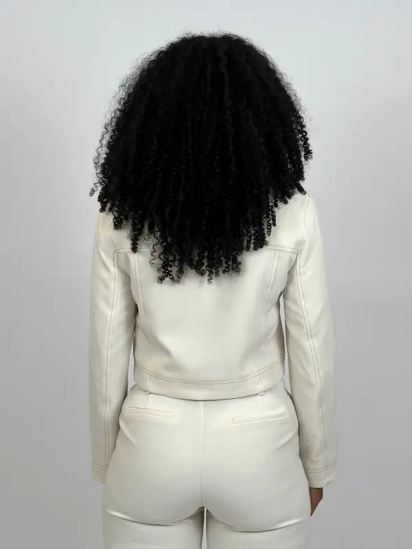 Tailored Zip Suit Leather Jacket