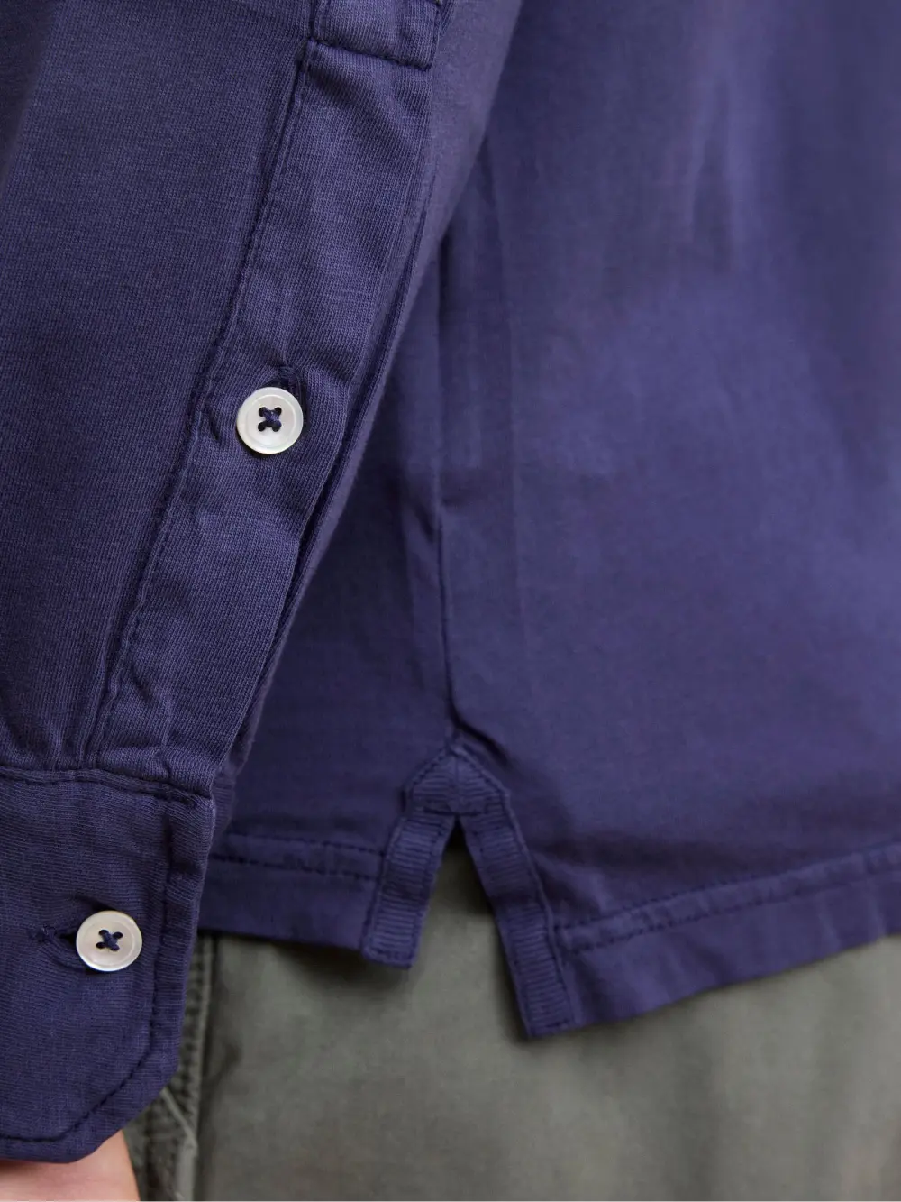 Comfortable Casual Breathable Soft Bule Polo Shirt