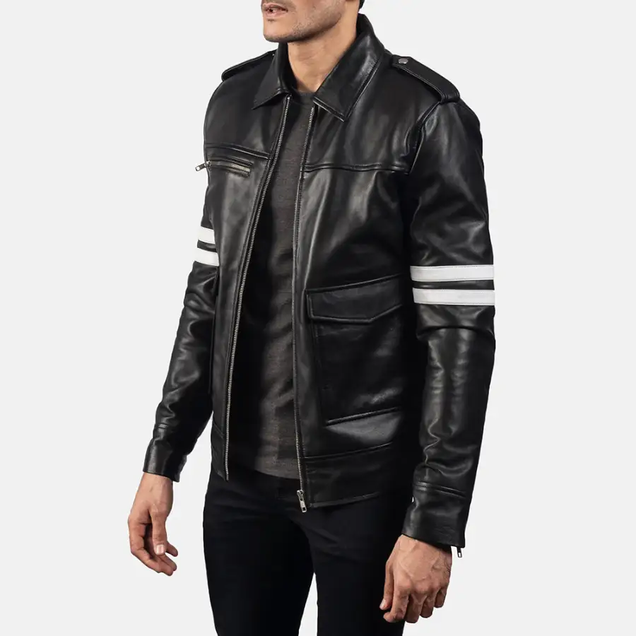 Men's Classic Structured Leather Jacket
