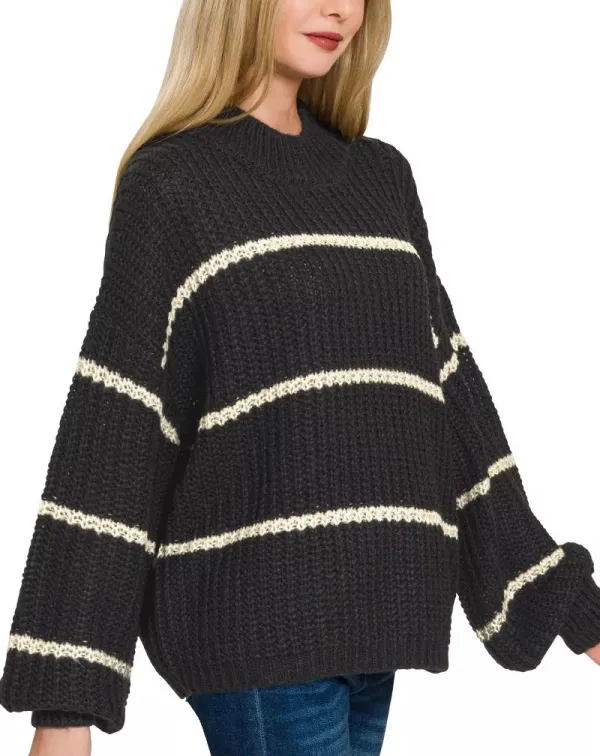 Classic Oversize Striped Sweater