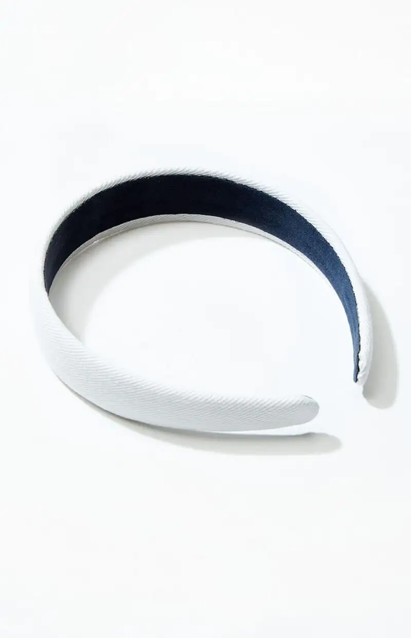 John Galt White Thick Headband