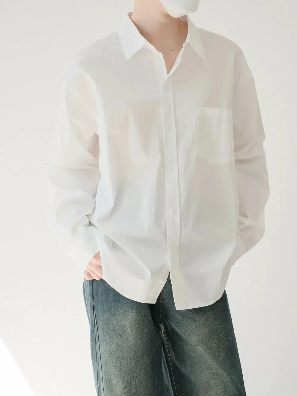 Longline Minimal Front Pocket Shirt