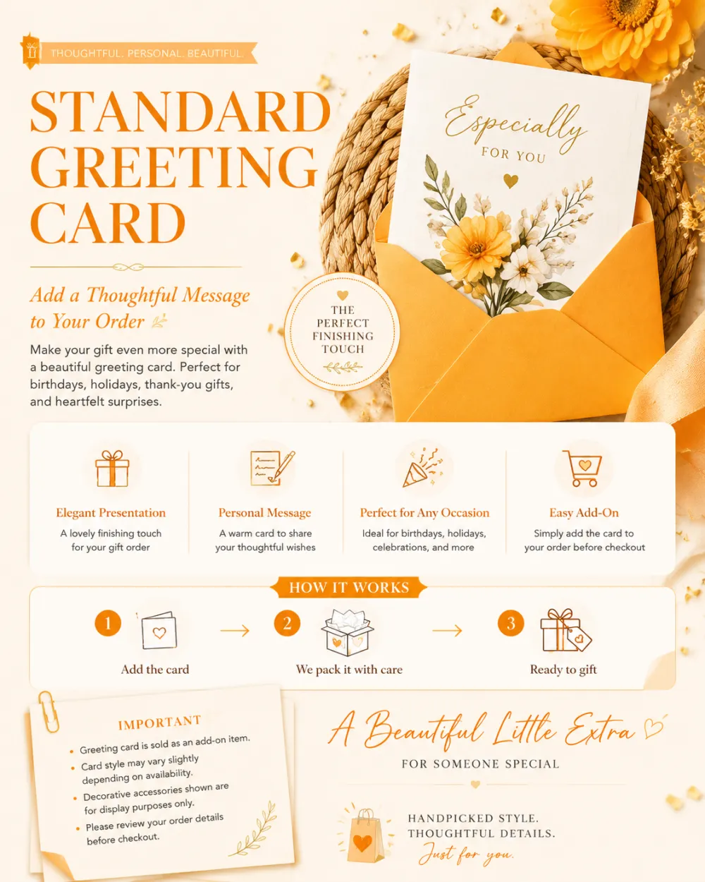 Standard Paper Greeting Card Gift Add-On