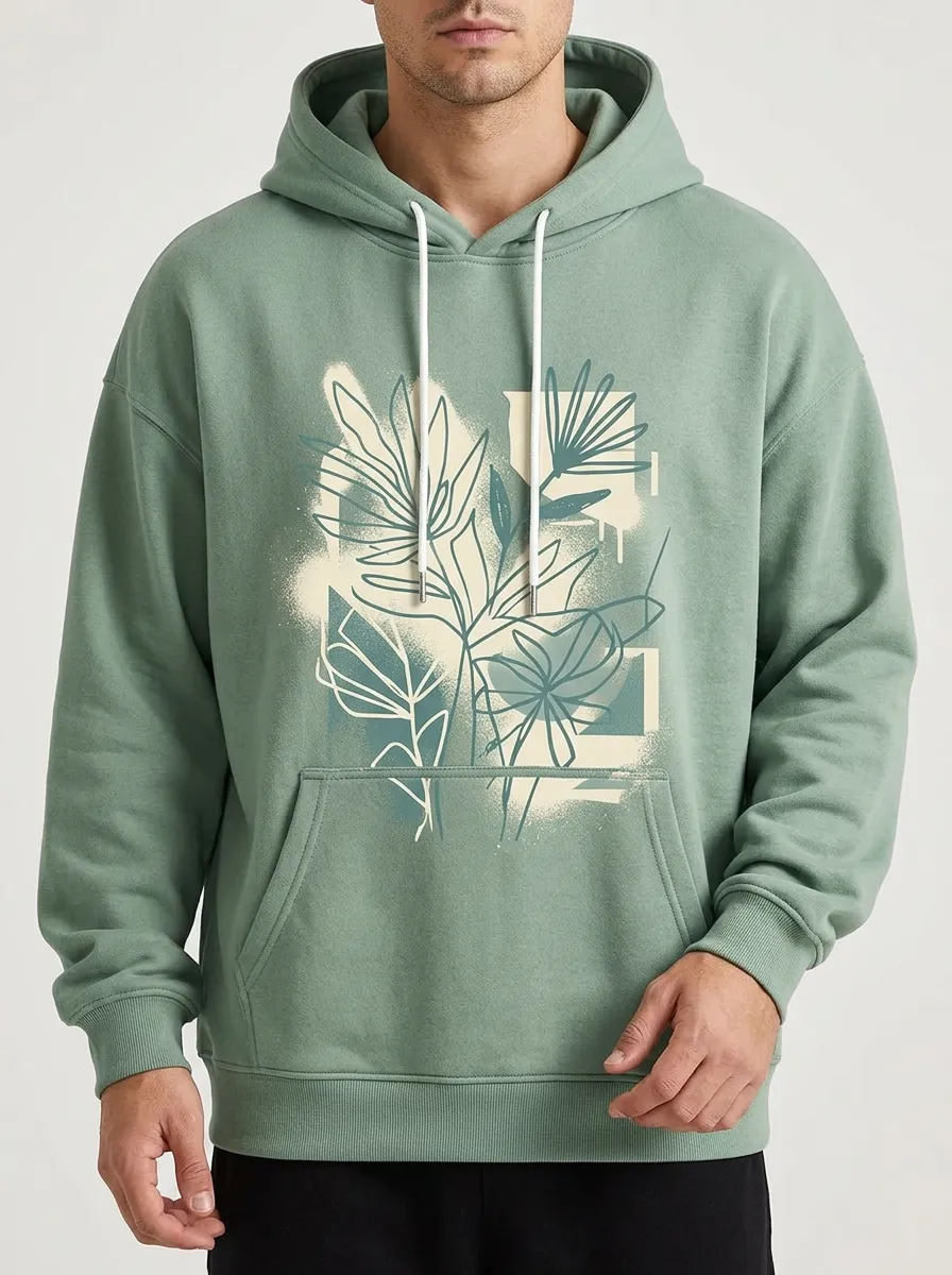 Unisex Botanical Nature Lover Tropical Leaf Hoodie