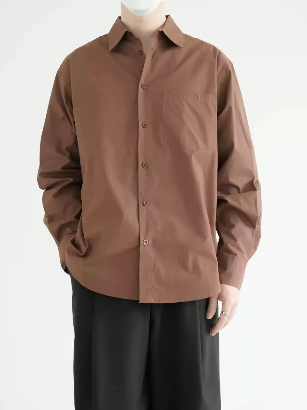 Solid Pocket Shirt