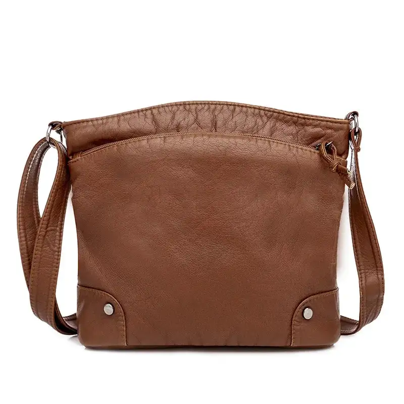 Versatile Everyday: High-Quality Soft PU Leather Messenger Bag