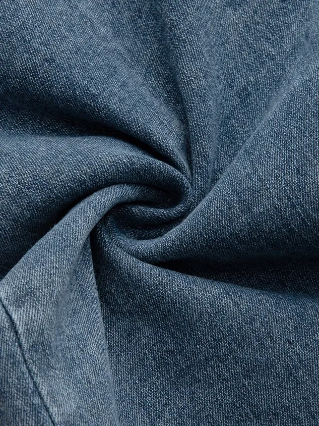 Women's Elasticity Waist Stretchy Loose Plain Denim Jeans
