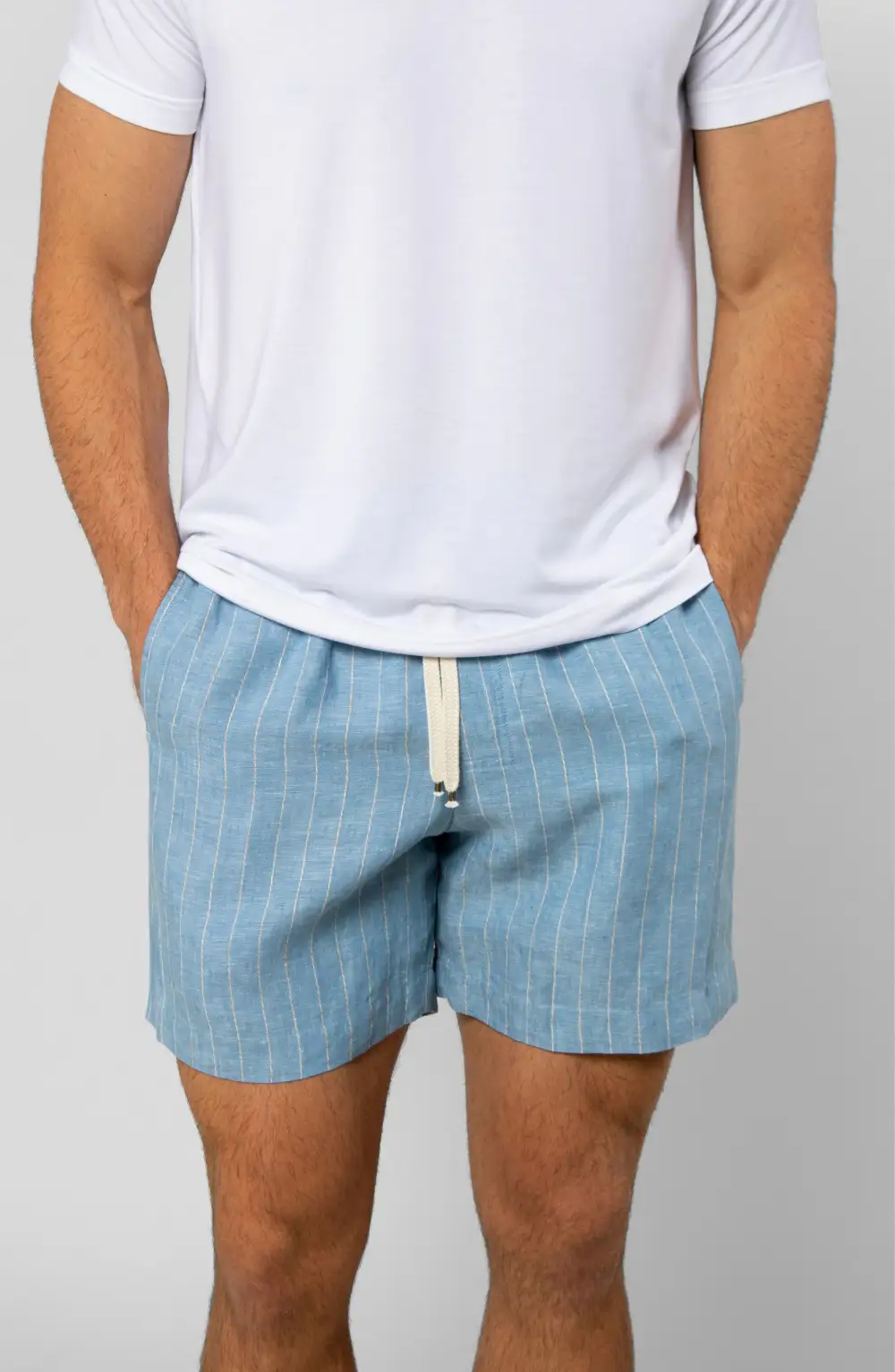 Men's Relaxed Linen Drawcord Shorts