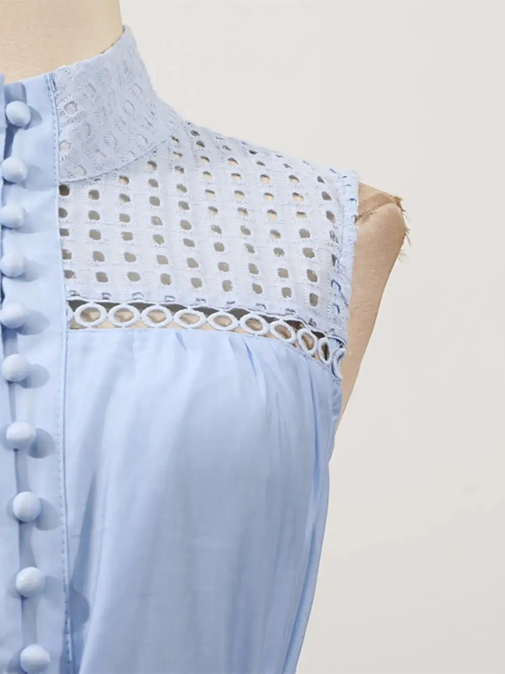 Layered Detail Sleeveless Midi Dress