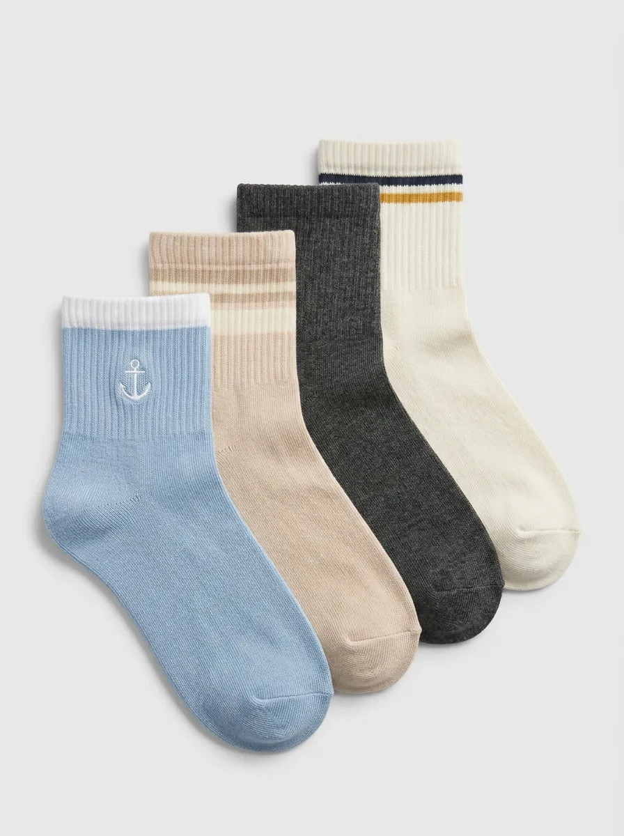 Heritage Men's Four-Pair Long Socks