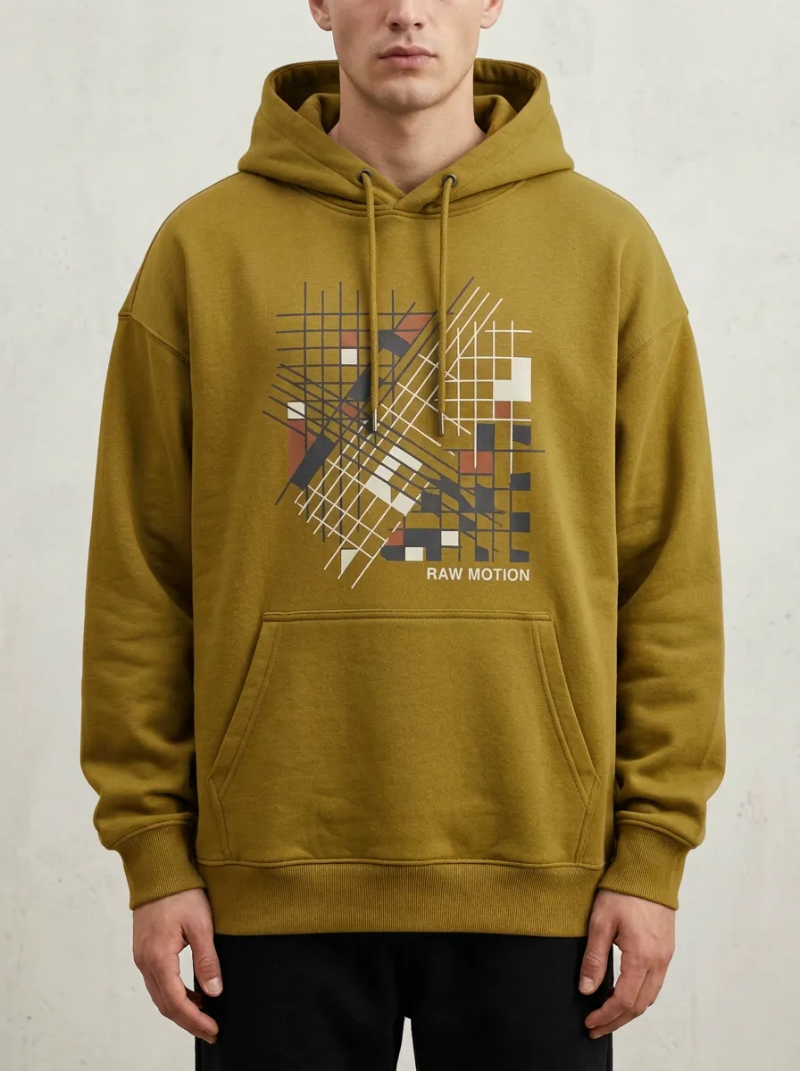Streetwear Geometric Abstract Men's Graphic Hoodie