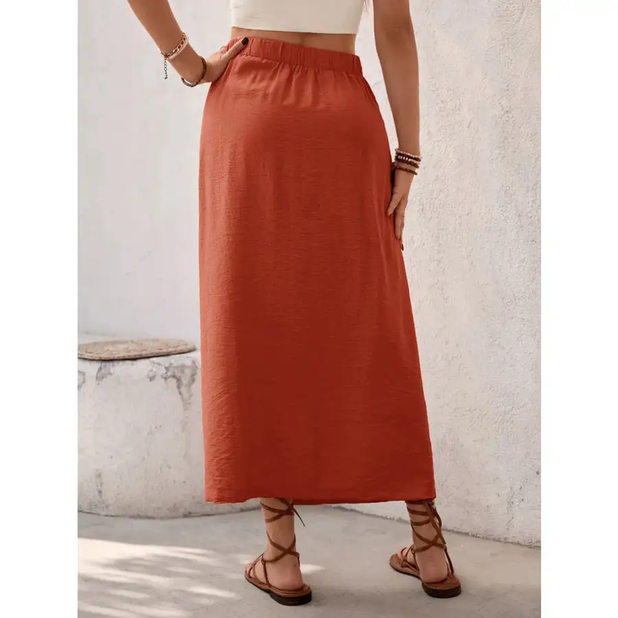 Slit Midi Skirt