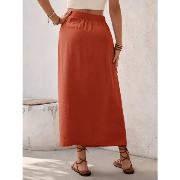 Slit Midi Skirt
