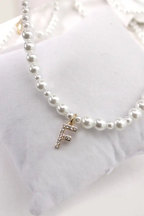 Pearl Initial Pendant Necklace