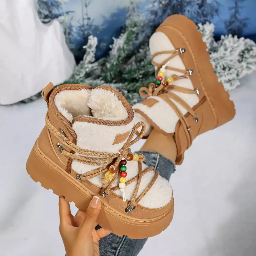 Lace Up Platform Winter Boots