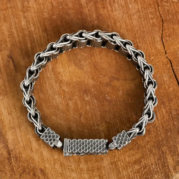 Copper Dragon Chain Link Bracelet