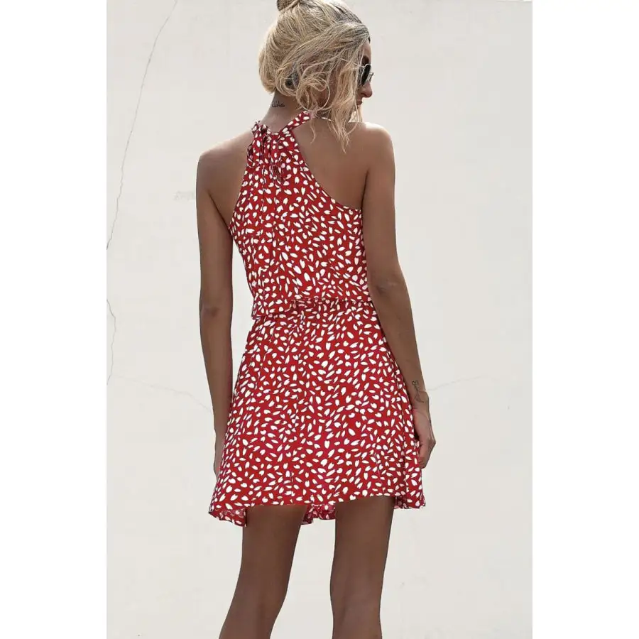Grecian Neck Mini Dress