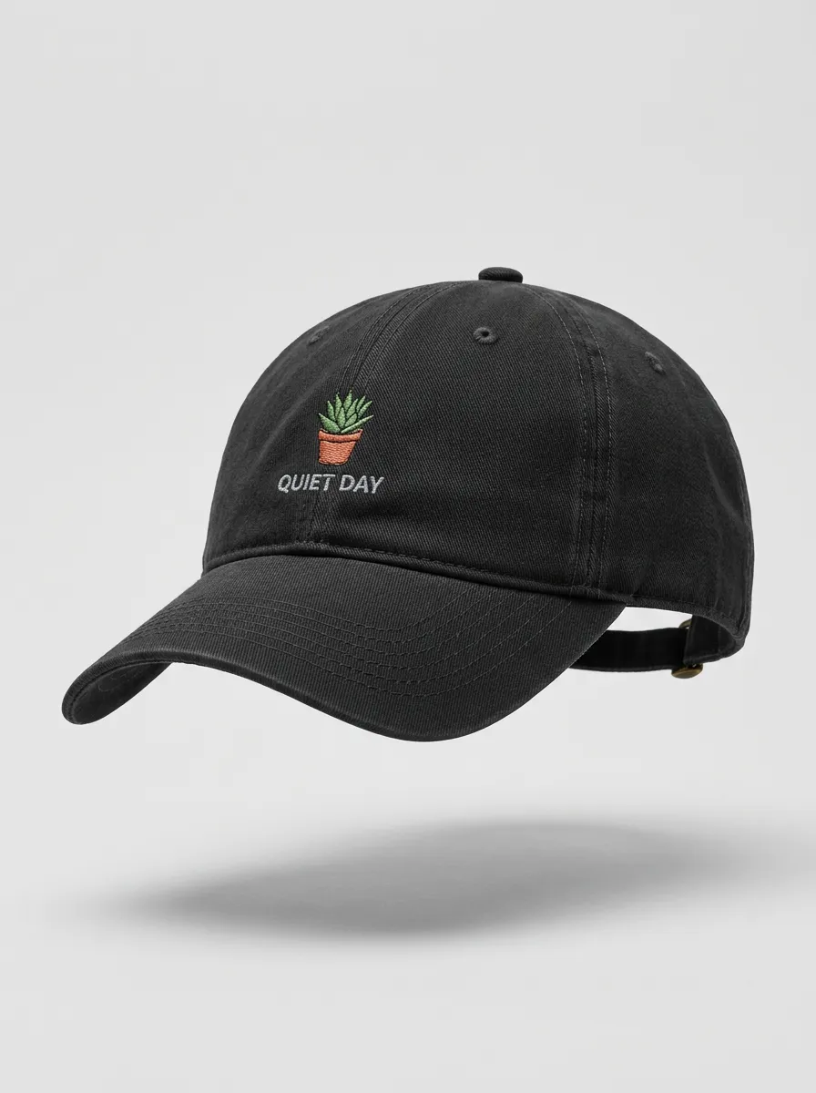 Plant-Lover Quiet-Day Succulent Embroidered Unisex Baseball Cap