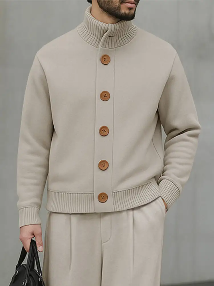Comfort Ribbed Panel Jacket Pants Set