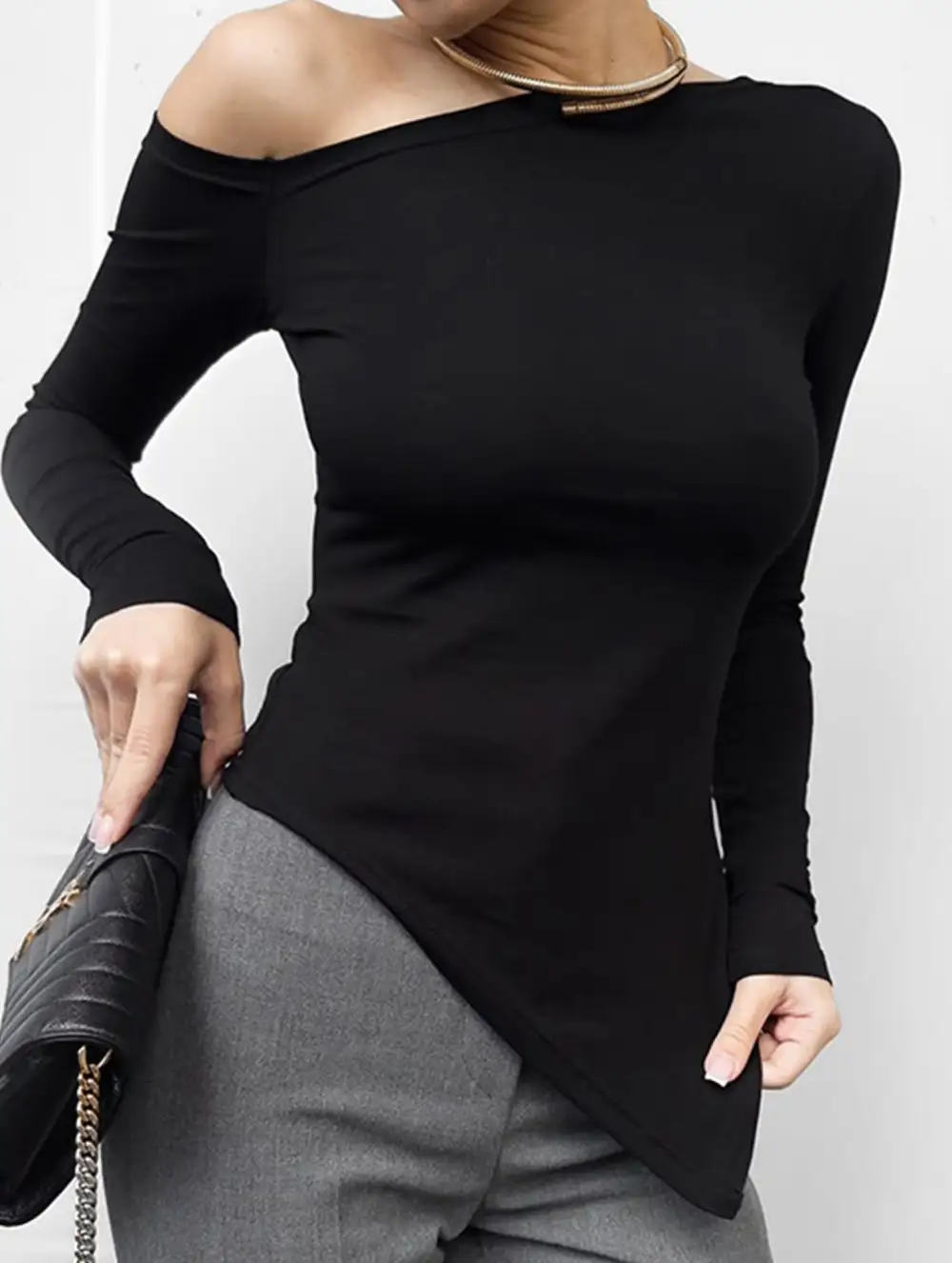 One Shoulder Slim Fit Top