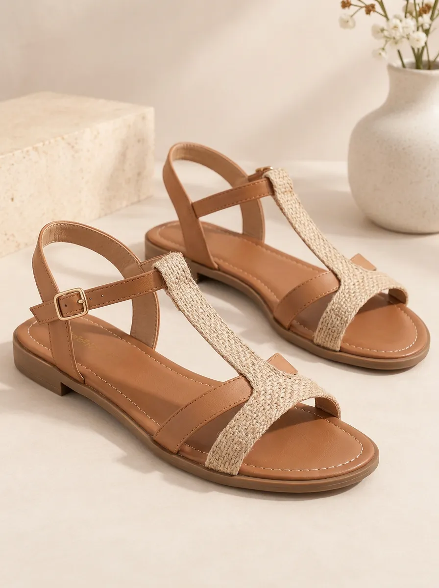 Women's Refined Woven Flat Sandals