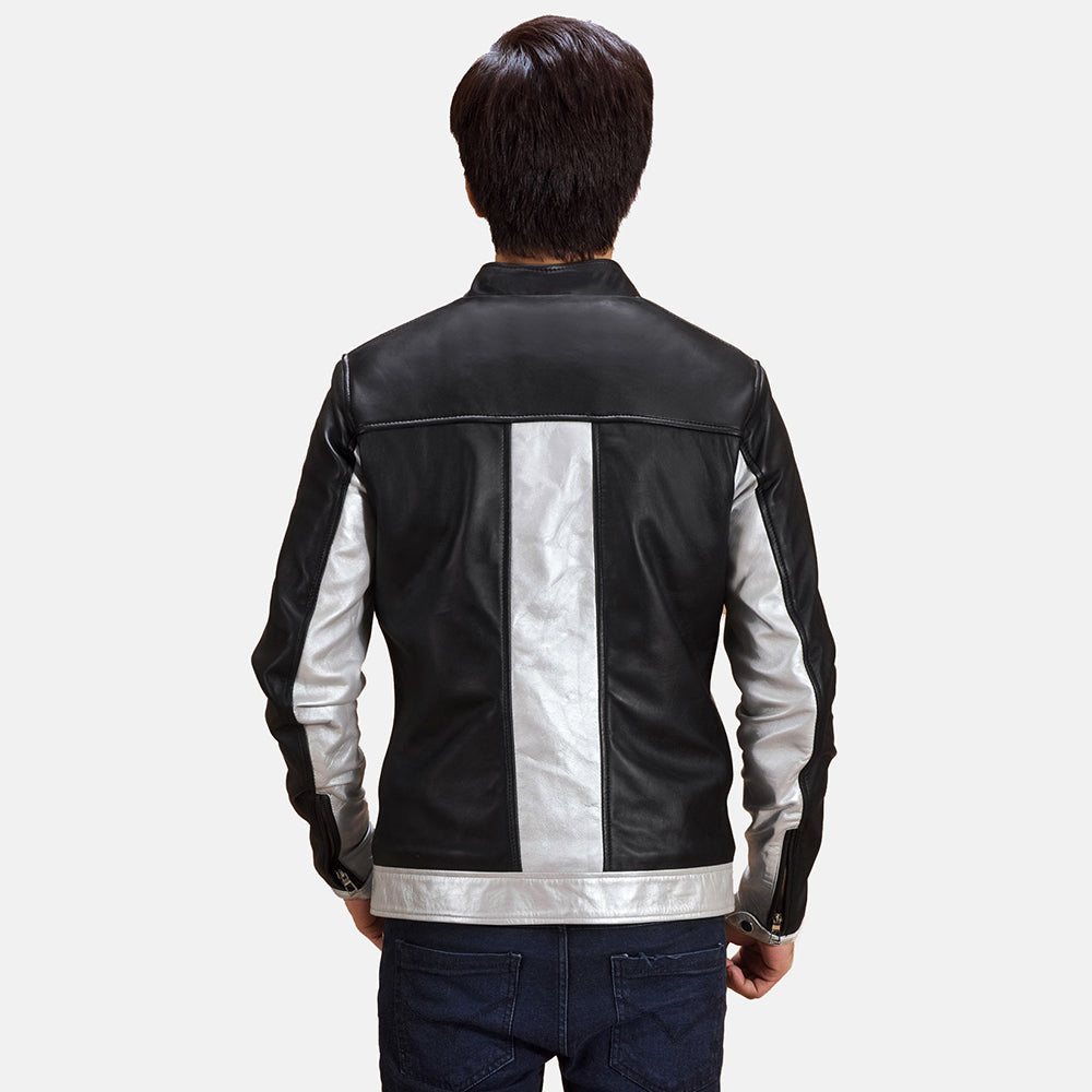 Men's Rugged Structured Biker Leather Jacket